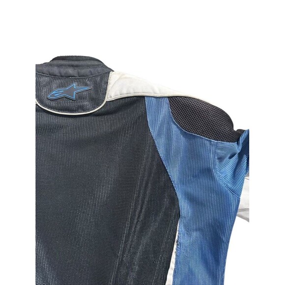 Alpinestars armored Motorcycle jacket black white Blue Tares Ware XL - Picture 16 of 16